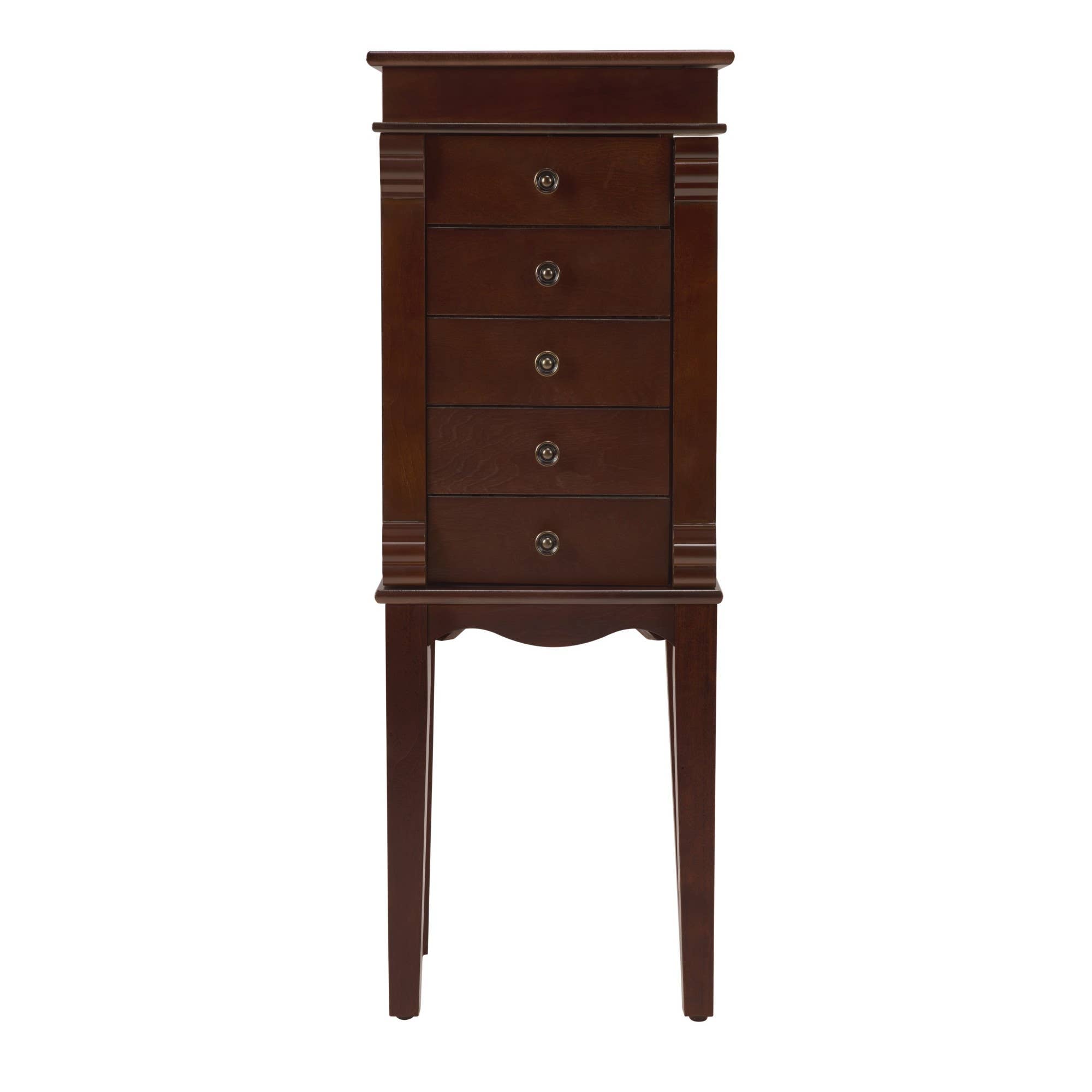 HOMYCASA DESIGN INC - Wholesale Jewelry Box/Organizer - Homy Casa 5-Drawer Jewelry Armoire with Swing Doors, Cherry1