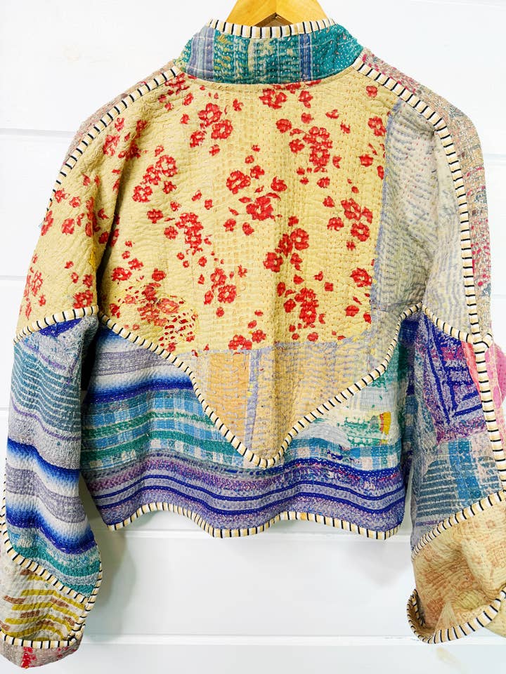 Folklore Couture - Wholesale Jacket - Women's - Kantha Quilted Jacket – Patchwork One-of-a-Kind Coat 3