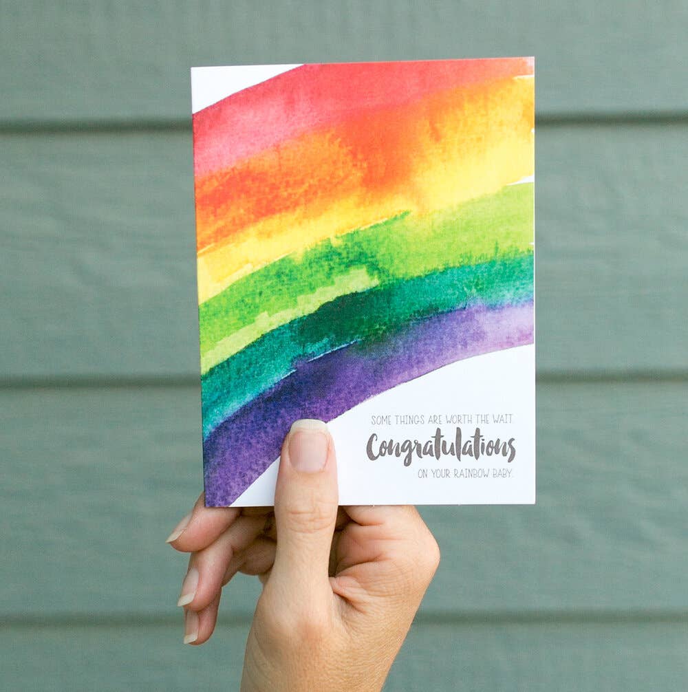 The Noble Paperie - Wholesale Baby Card - Rainbow Baby | Miscarriage IVF Congrats New Baby Shower Card2