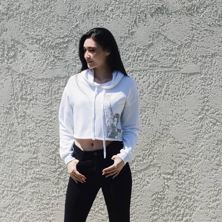 Revolution Crop Hoodie Sweatshirt for wholesale by Preston And James