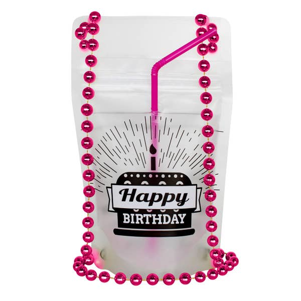 NeckSip - Wholesale Party Favor - Happy Birthday - Draagbare drankzakjes (12 oz | 2-pack)5