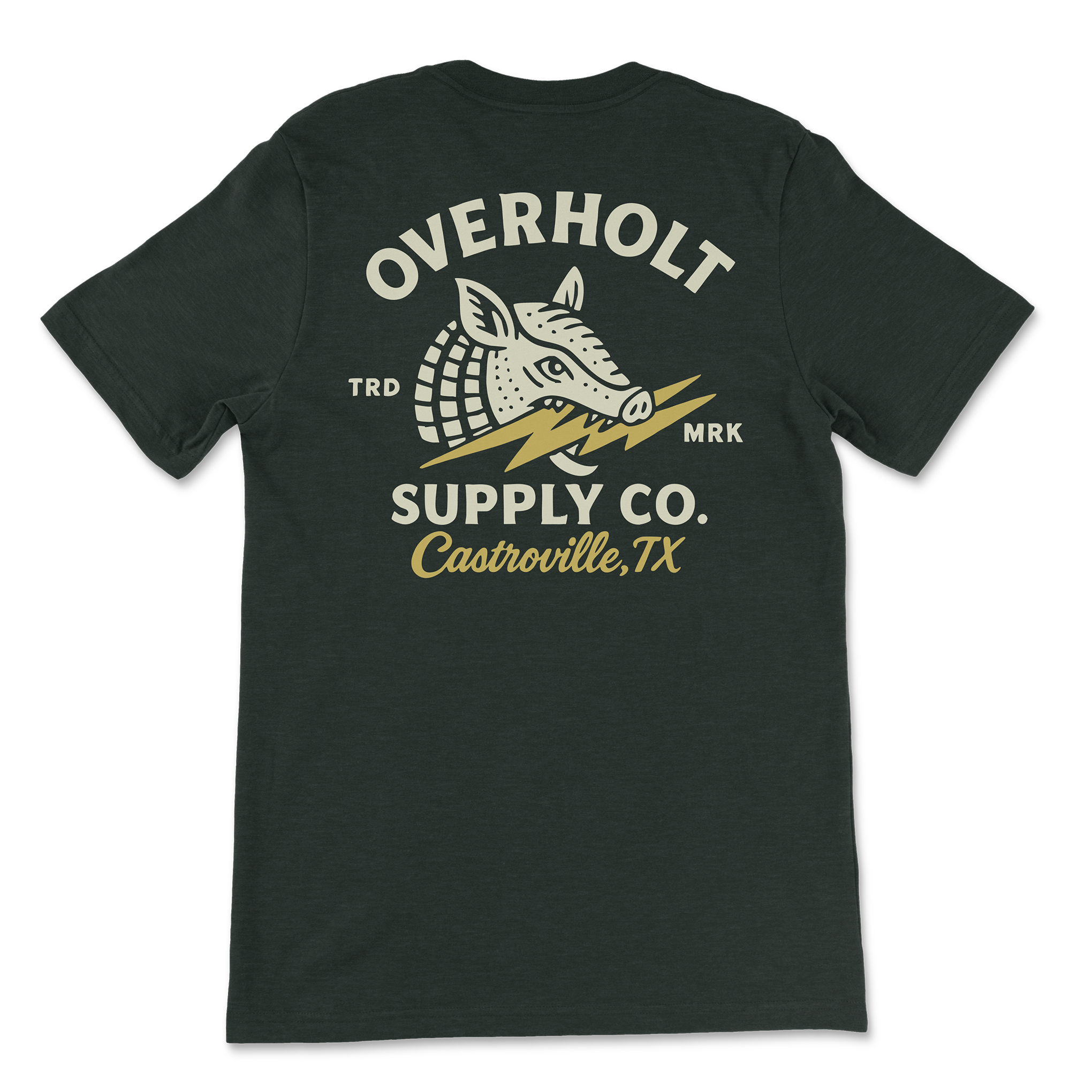 Overholt Supply Co. - Wholesale Screen Printed T-Shirt - Unisex - OSC-108 "Lightning Dillo" T-Shirt7