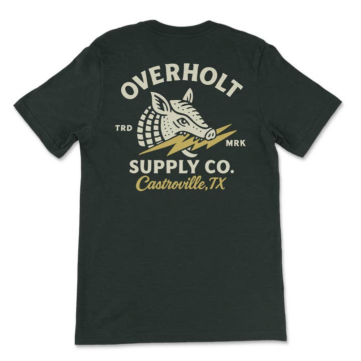 Overholt Supply Co. - Wholesale Screen Printed T-Shirt - Unisex - OSC-108 "Lightning Dillo" T-Shirt7