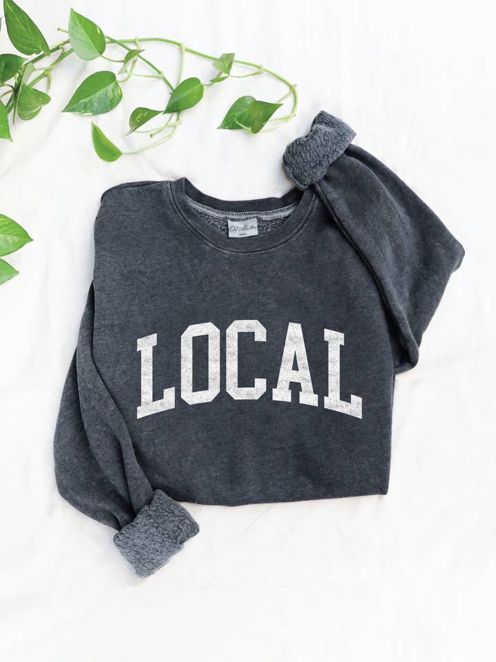 OAT COLLECTIVE - Wholesale Graphic Sweatshirt - Women's - LOCAL Mineral Washed Graphic Sweatshirt11