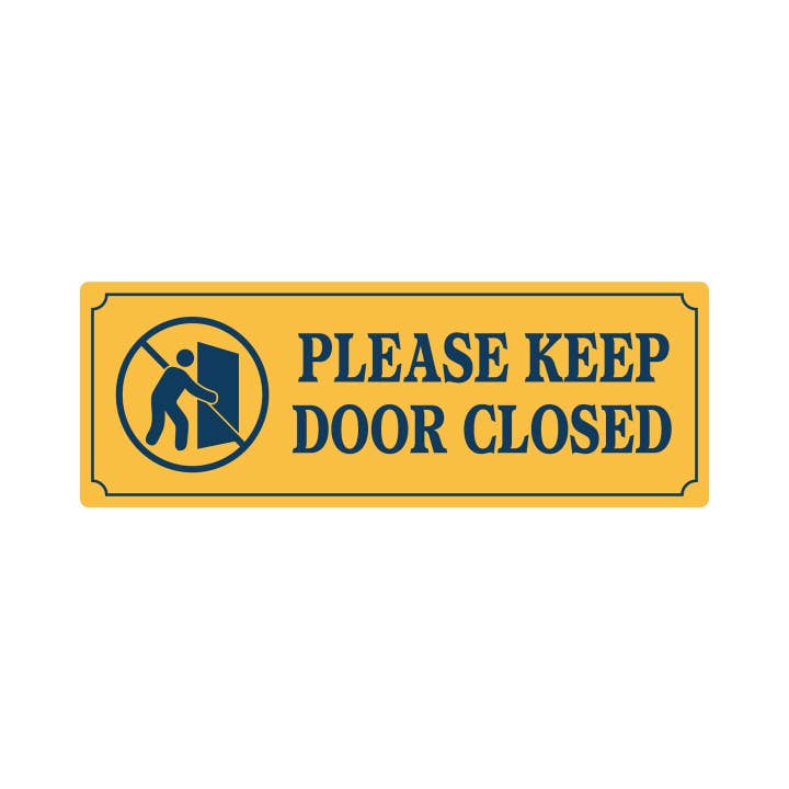 Please Keep Door Closed 1 - 2-Pack Individually Cut Stickers - 9”x3” for wholesale by StickerJet