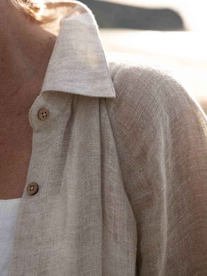 Desert Linen Duster - Natural for wholesale on Faire4