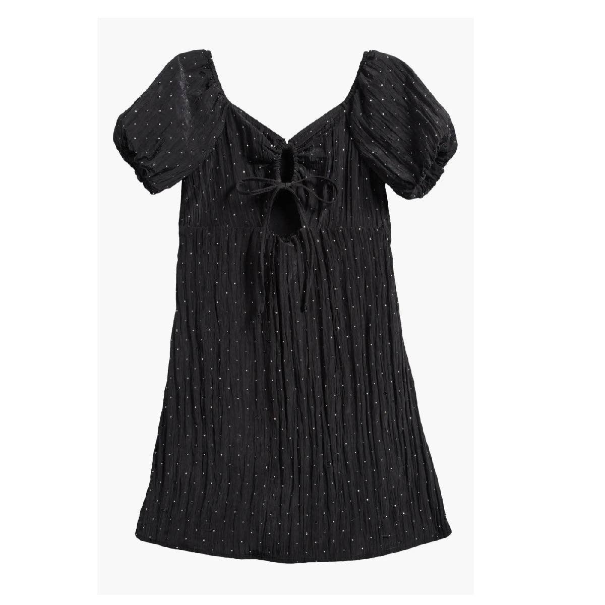 Black Tween Rhinestone Cutout Taffeta Party Dress for wholesale on Faire1