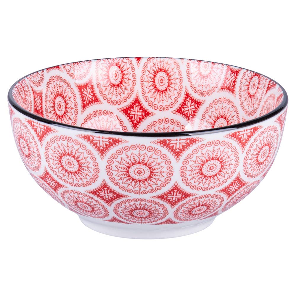 VdE Tivoli 1996 – wholesale Decorative plate/dish/bowl – CONFUSION RED MEDIUM BOWL 680ML 3ASS.3