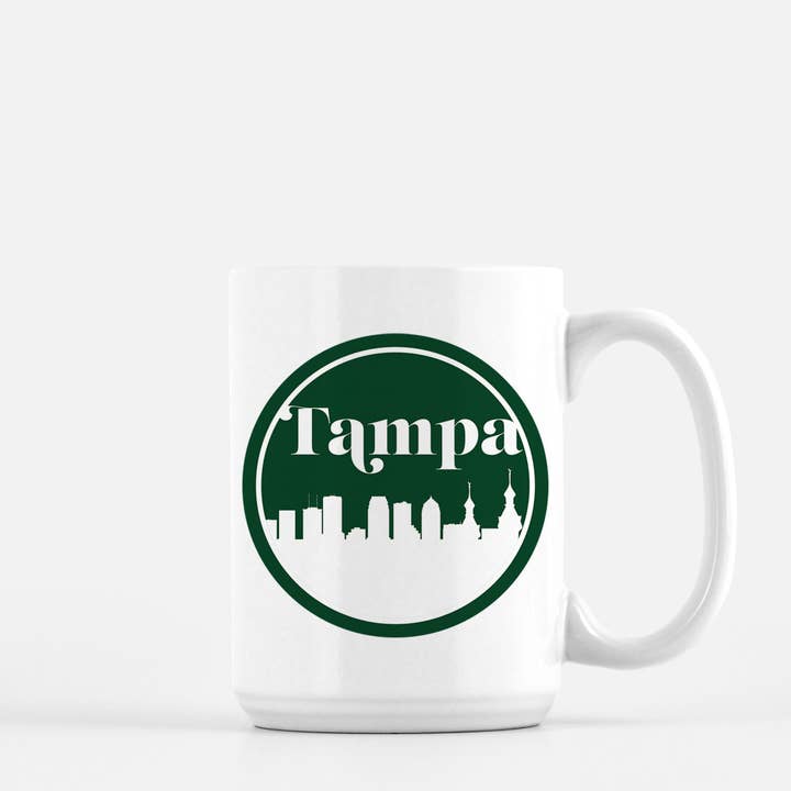 Tazza da caffè retrò Tampa Florida | Più colori per la vendita all'ingrosso da parte di Paperfinch Design