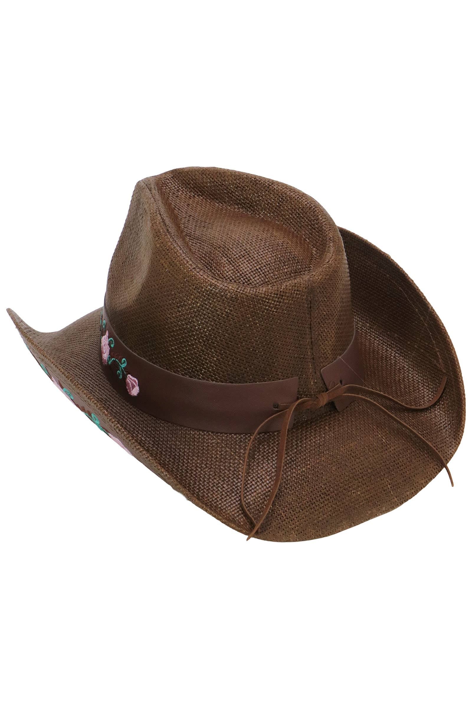 Cap Zone - Wholesale Cowboy Hat - Women's - Pink Rose Concho Belt Embroidered Cowgirl Hat15
