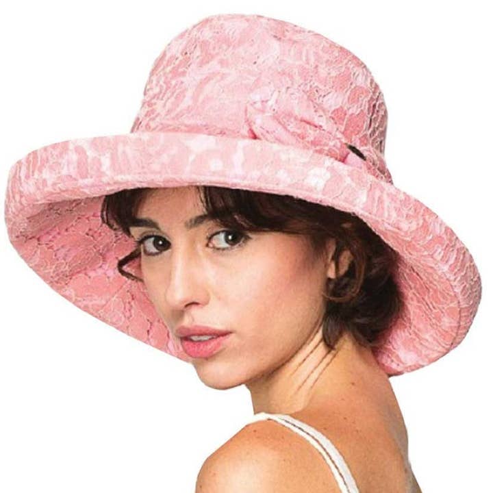 C.C Foldable Lace Hat for wholesale by Madeline Love