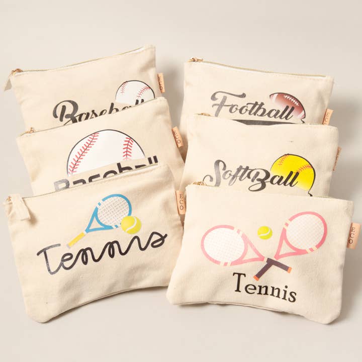 Sports Print Cotton Canvas Eco Pouch Bags and other Purchase Wholesale baseball drawstring bag. Free Returns & Net 60 Terms on Faire trending on Faire.