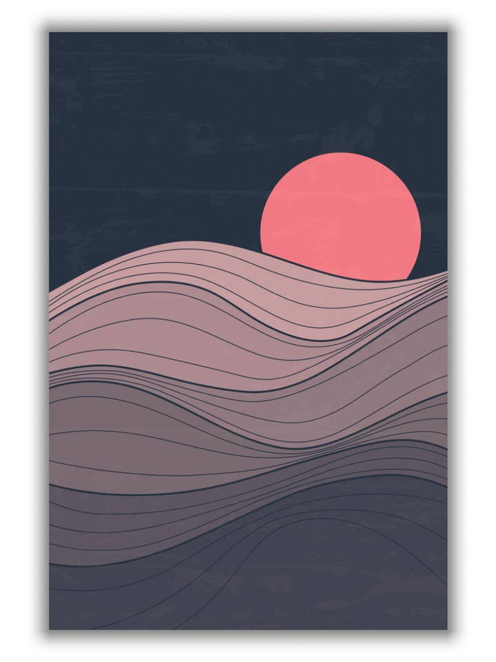 Tramonto rosa minimale #2 per la vendita all'ingrosso da parte di Stanley Print House