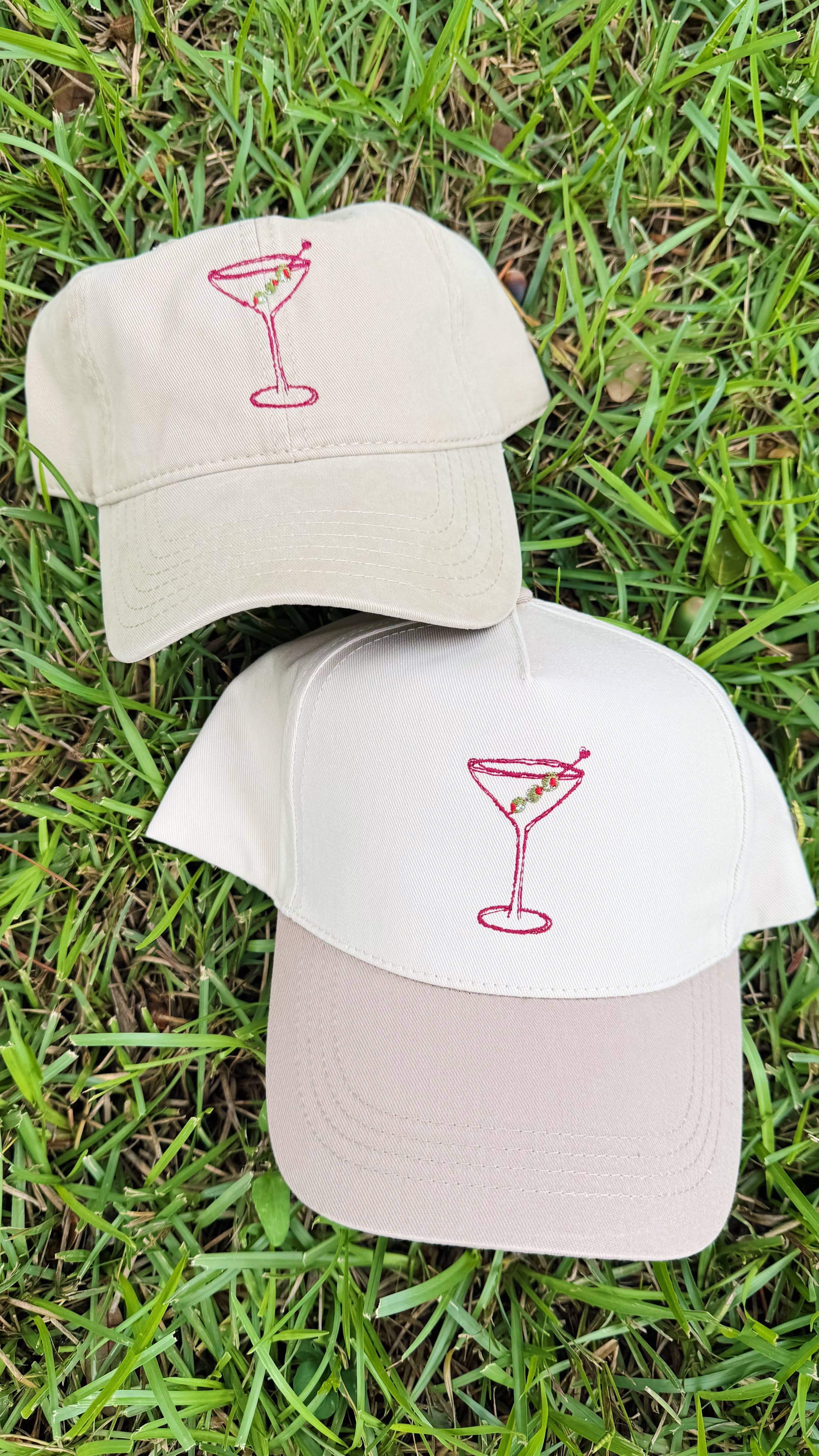 La Fête Goods - Wholesale Baseball Cap - Women's - Martini Hand Drawn Embroidered Hat1