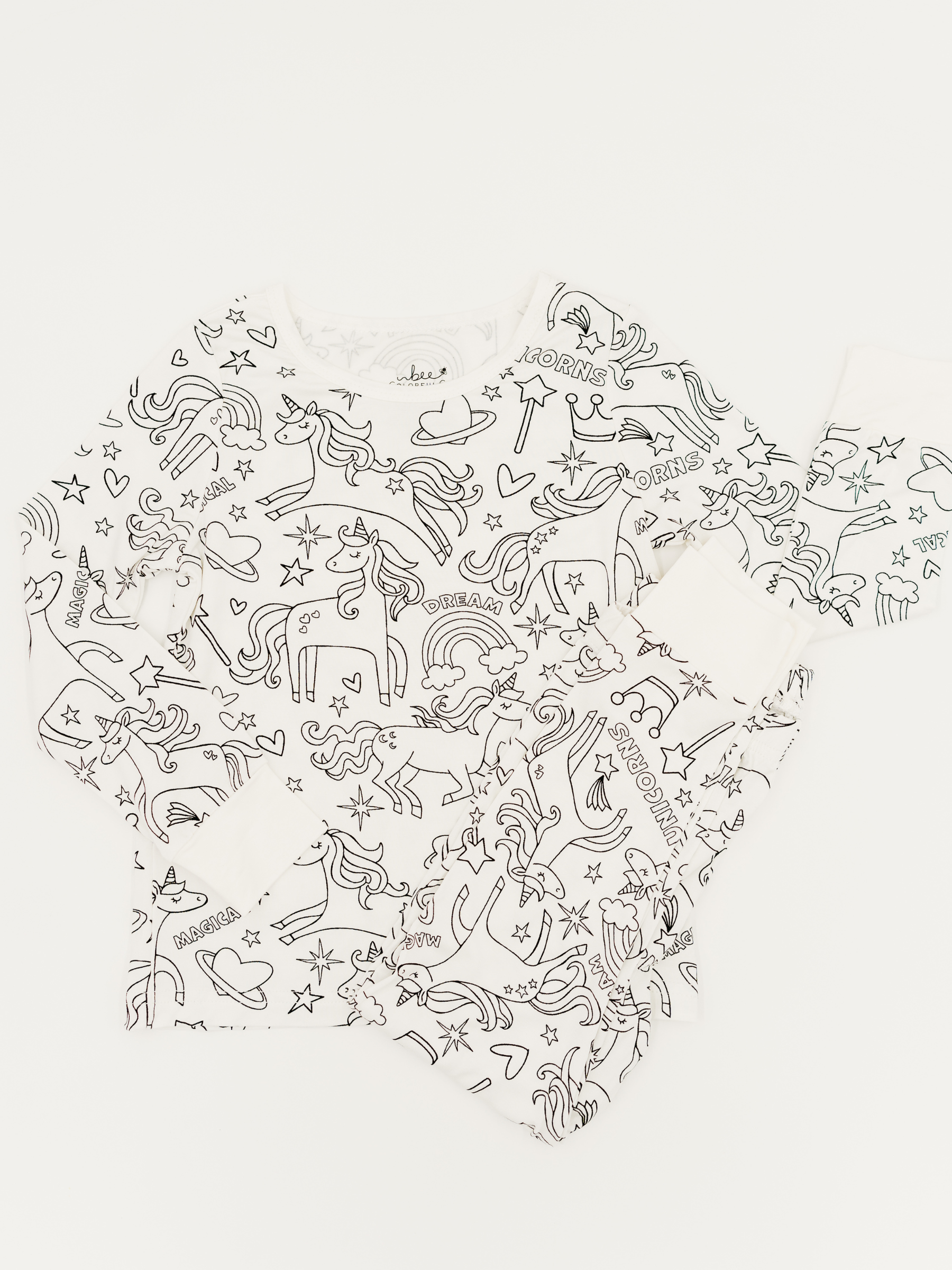 Bee Colorful Co. - Wholesale Sleepwear Set - Kids - Unicorn Coloring Pajamas 2 piece set made from Bamboo7