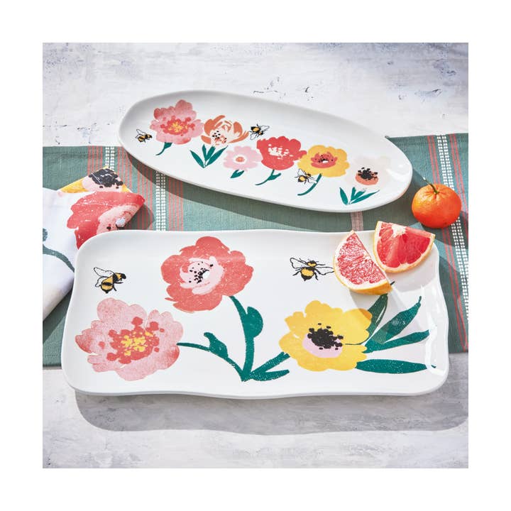 tag - Wholesale Platter - Bee Blossom Oval Platter - Multi