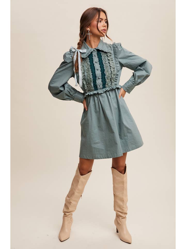 Listicle - Wholesale Dress – Women's - Floral Ruffle Mini Dress19