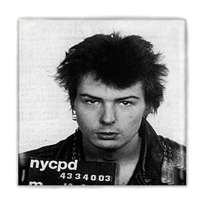 Imán Sid Vicious Mugshot 2x2 para venta al por mayor de Lucky Mfg. Co.
