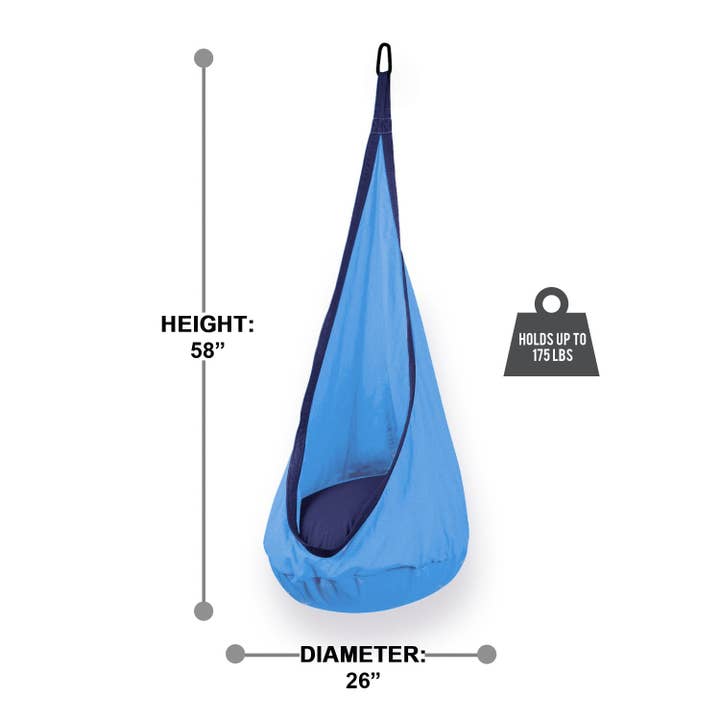 KHOMO GEAR – wholesale Hängmatta - Barn – KHOMO GEAR blå hängande hängmatta-pod för barn3