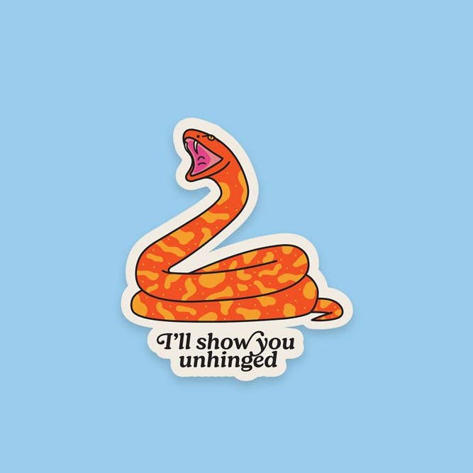 Unhinged Sticker for wholesale by Recovering Lazyholic