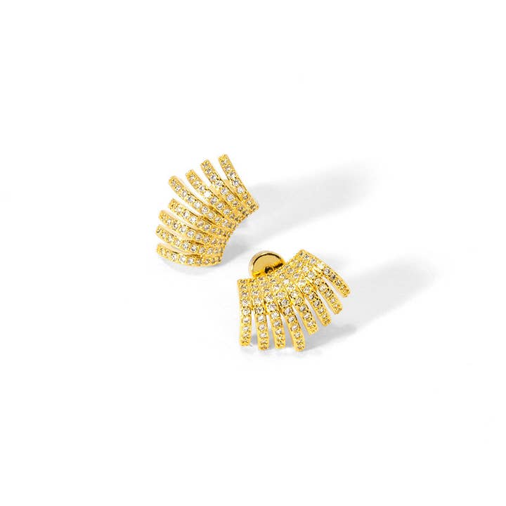 rho - Wholesale Stud/Post Earrings - Sunbeam Pave Earring0