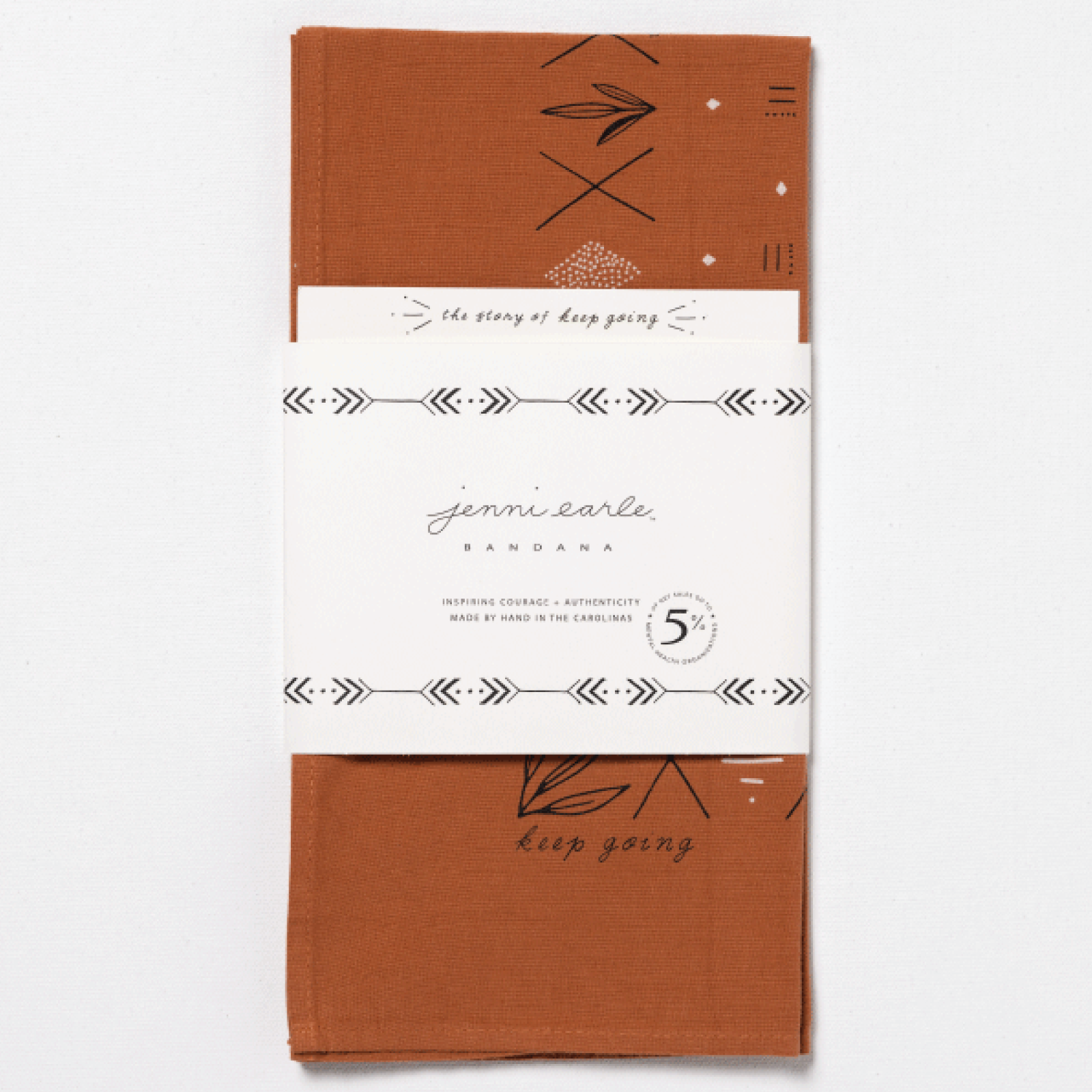 Jenni Earle - Wholesale Bandana - Uniseks - "Keep Going" Heritage Bandana – Ethisch Gemaakt in de VS4