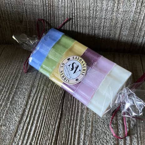 La Savonnerie du Nebbiu – wholesale Bar Soap – Bag of 6 mini soaps in the shape of a Corsican0