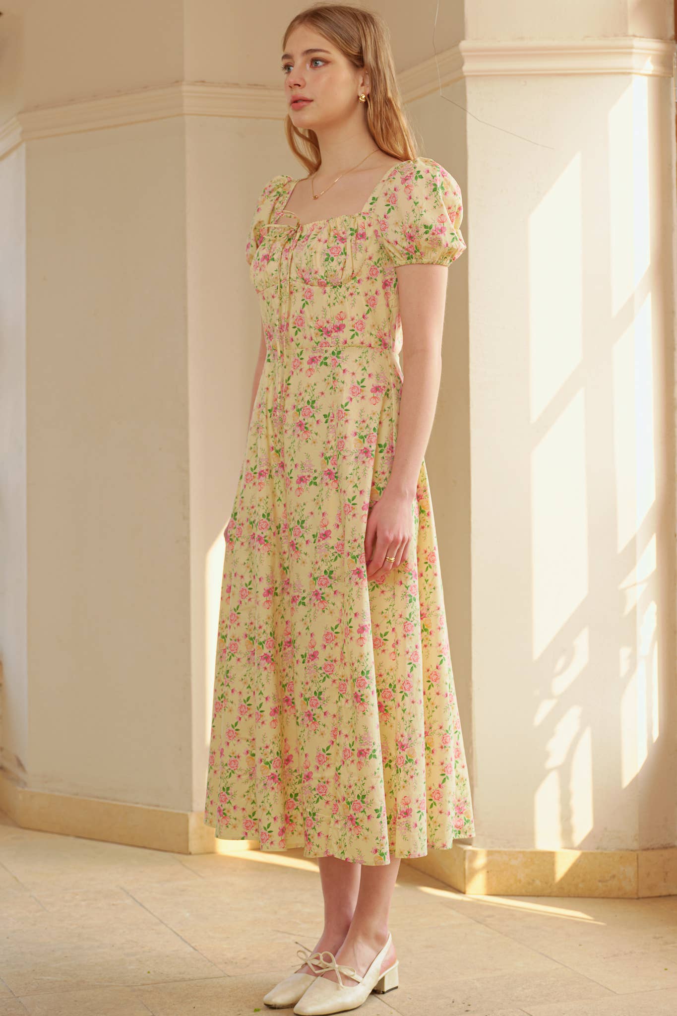 ROSIE POSIE - Wholesale Dress - Women's - RP2346 - Vintage Garden Party Midi Dress1