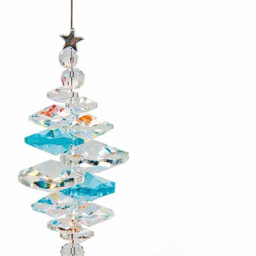 Austrian Crystal Suncatcher, Multi -faceted with Winged Angel Feature for wholesale by Byzantium Collection Ltd