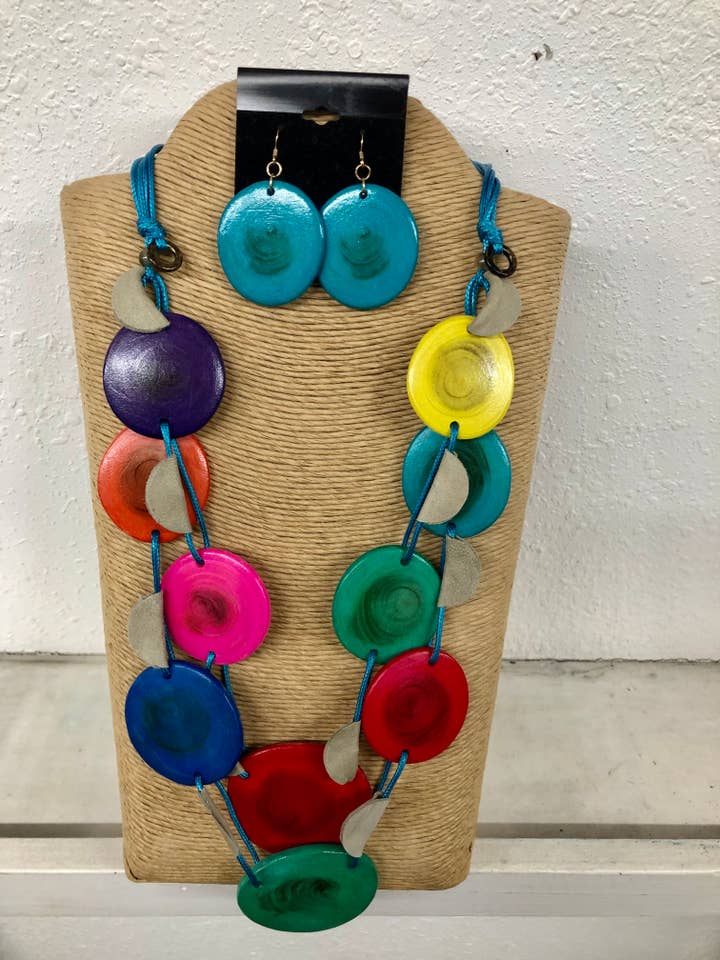 4 STRANDS TURQUOISE ADJUSTABLE WAX CORD WITH MULTI COLOR WOO for wholesale by International Duru's