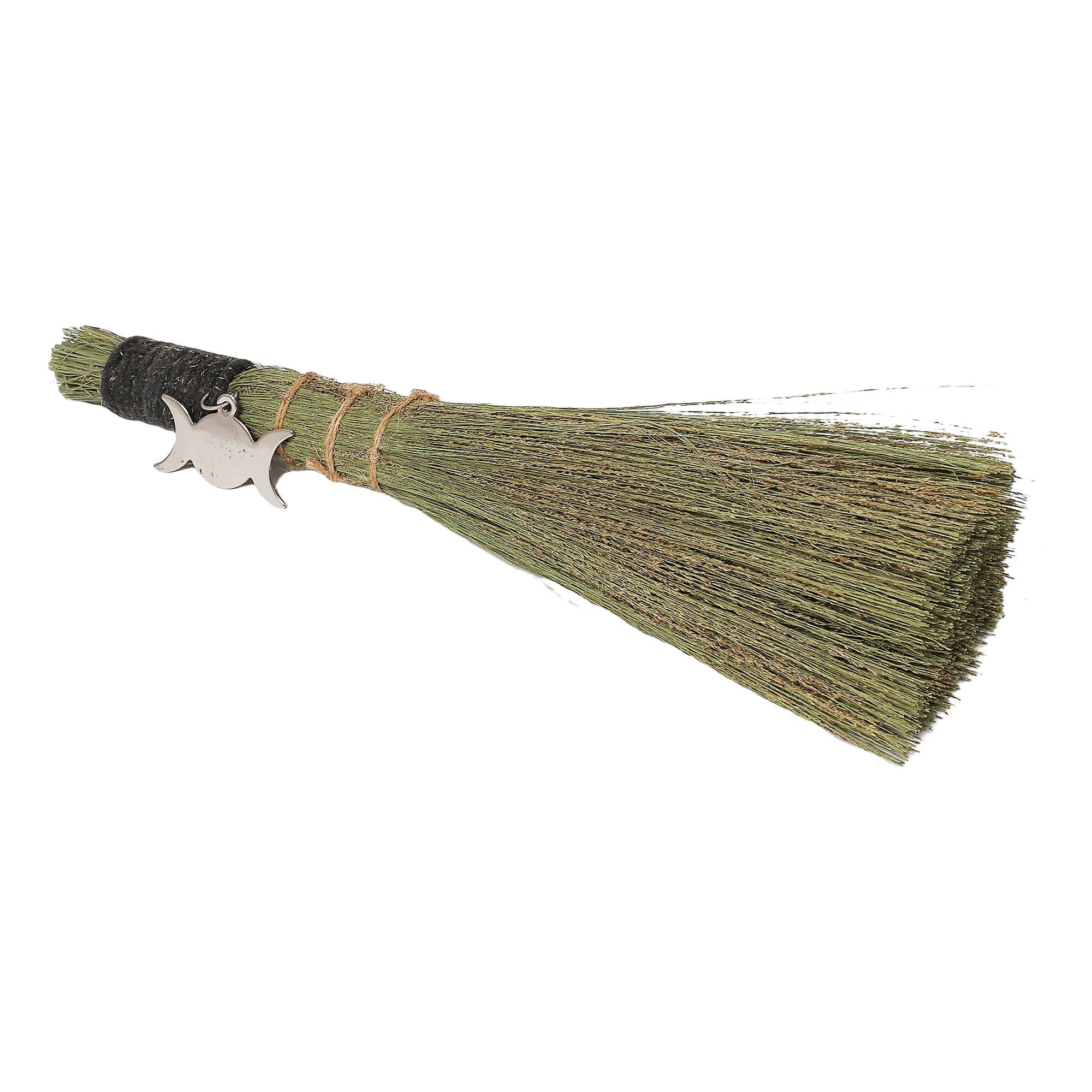 Vrinda - Wholesale Meditation Supplies - Ritual Altar Broom Triple Moon 8"1