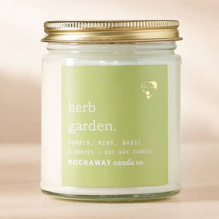 Herb Garden 8oz Candle for wholesale by Rockaway Candle Co