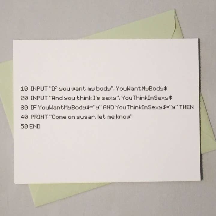 Do You Think I Am Sexy Fondamentalement Carte de pour la vente par theBird+theBeard