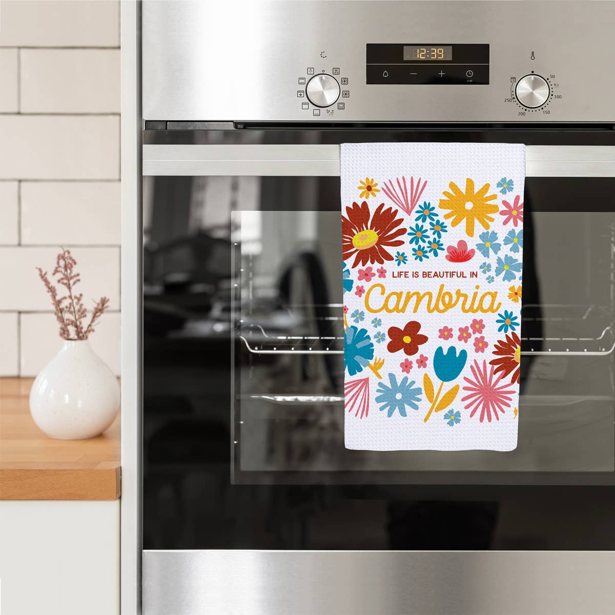 Rock Scissor Paper - Wholesale Tea Towel - Personalized City Tea Towel - Beautiful Floral w/ Name Drop1