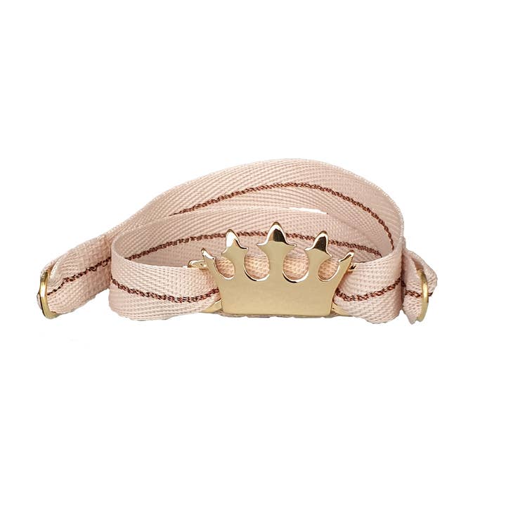 BRACELET LUREX BEIGE COURONNE DORÉE pour la vente par Smartever Srl