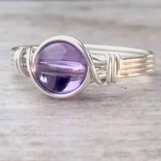 Sterling Silver Amethyst Ring for wholesale by Blue Soul Designs