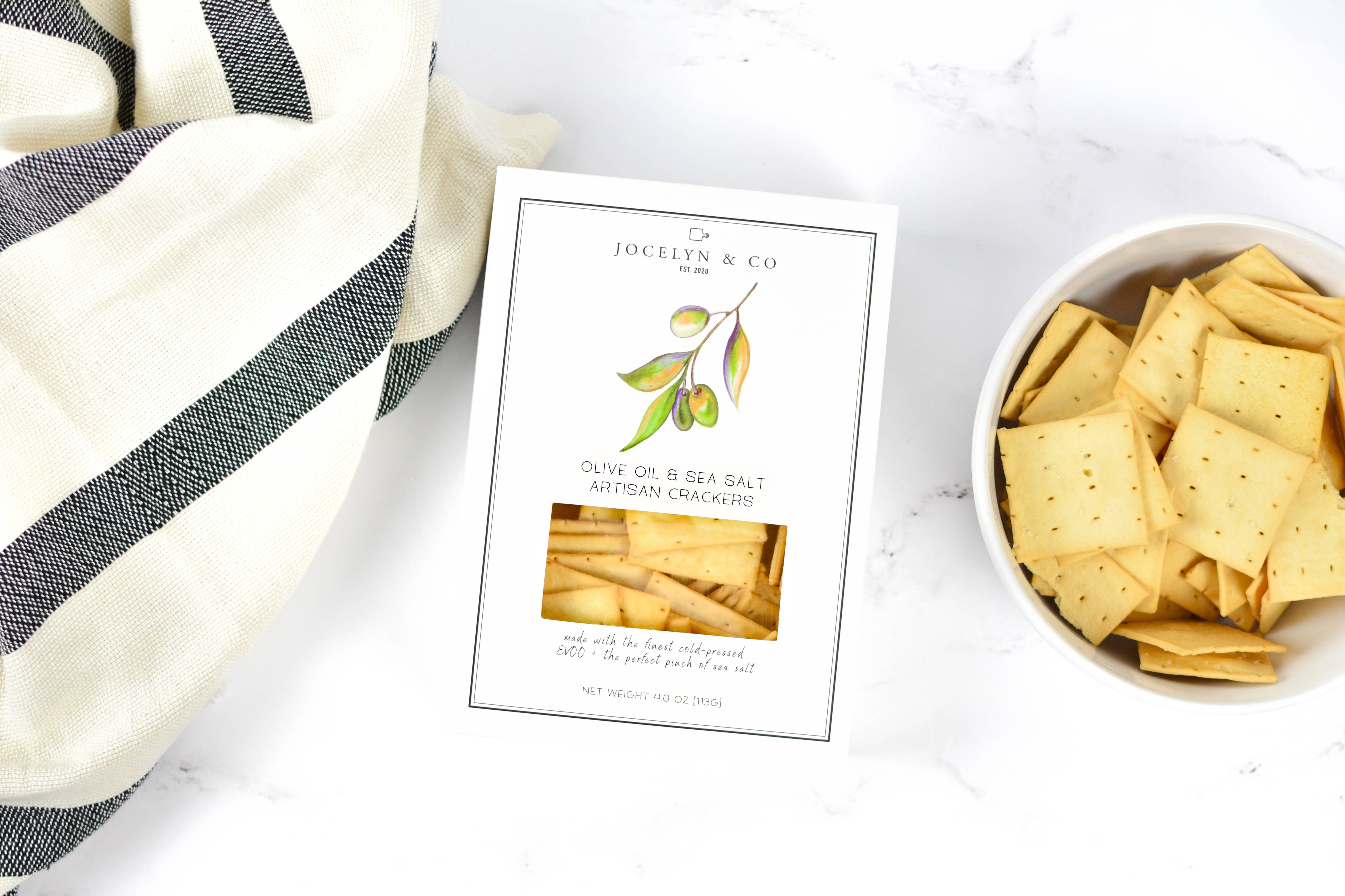 Jocelyn & Co - Wholesale Crackers - Olive Oil & Sea Salt Crackers