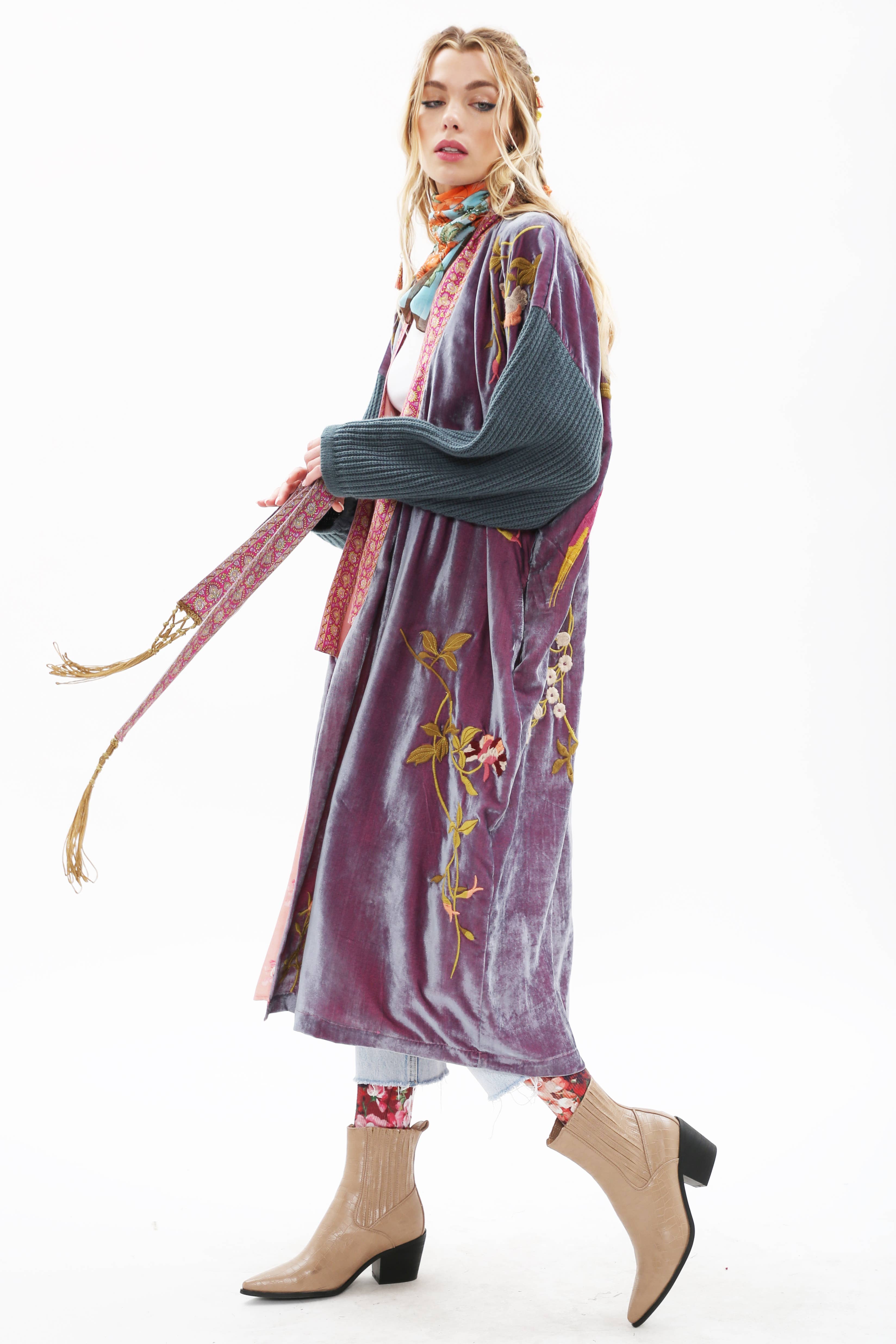 Grape Jam Something Magical Velvet Coat for wholesale on Faire3