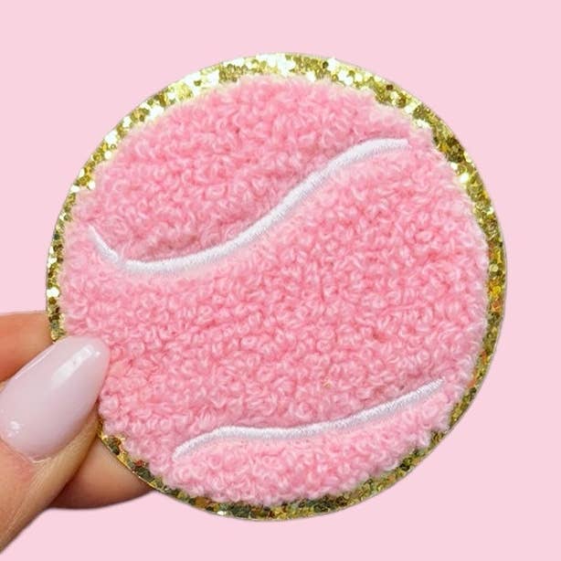 Balle de tennis rose (STICKY BACK) (MINIMUM DE 100$ SUR LES PATCHS) pour la vente par Camel Threads