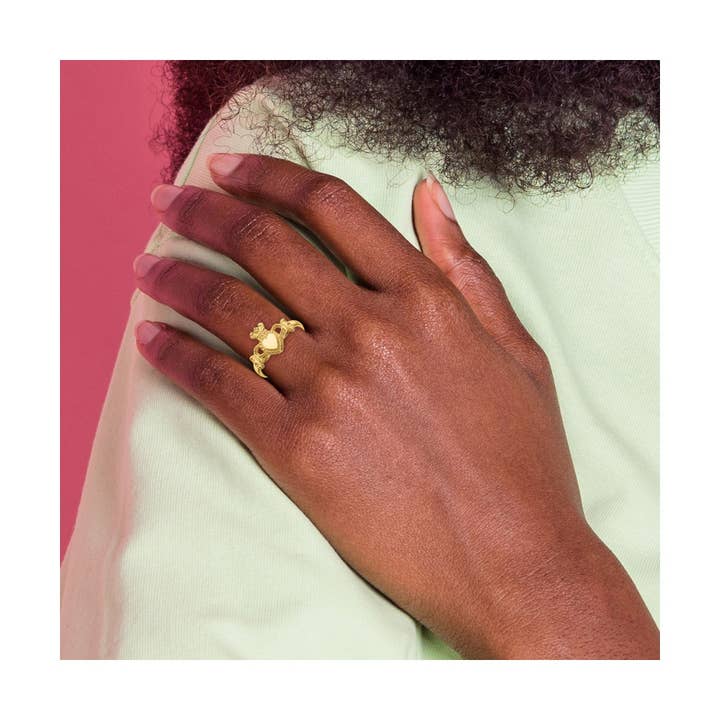 FCJ Jewelry LLC - Wholesale Band/Stacked Ring - 14k Gold Irish Claddagh Ring1