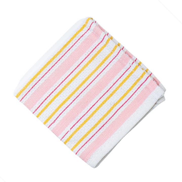 Dish Cloth - Pink Stripe for wholesale by Accent Linen
