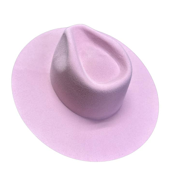 American Hat Makers - Wholesale Fedora - Unisex - 100% Wool Felt Flat Brim Fedora Hat - Style Rancher 8