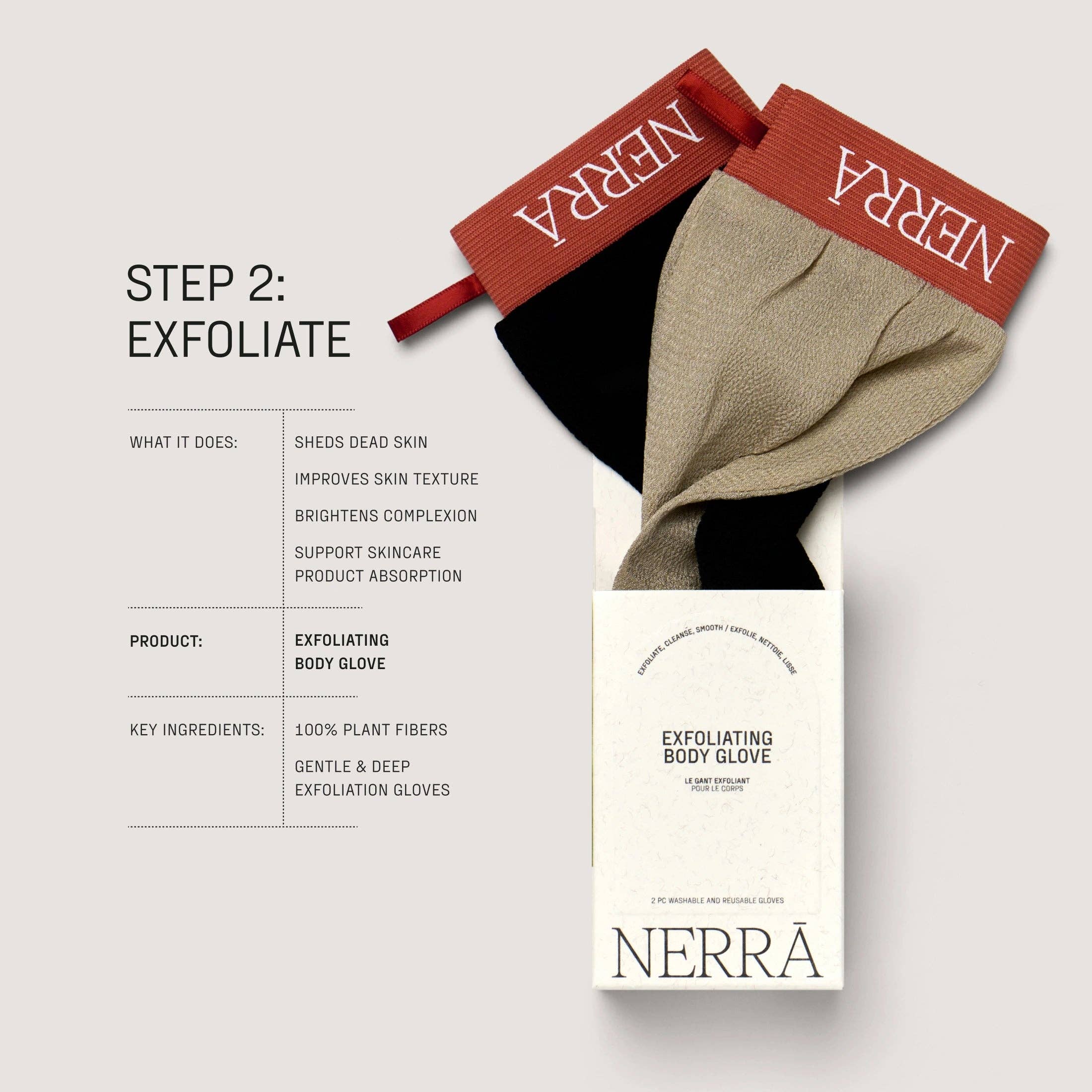  pcs Black Beige Exfoliating Body Glove Set for wholesale on Faire2