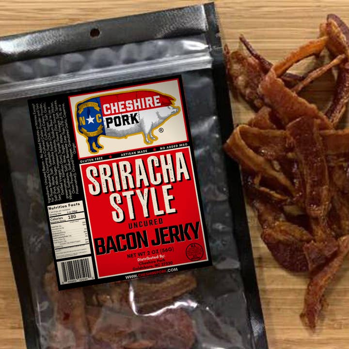 Cheshire Pork - Wholesale Jerky - Sriracha Bacon Jerky
