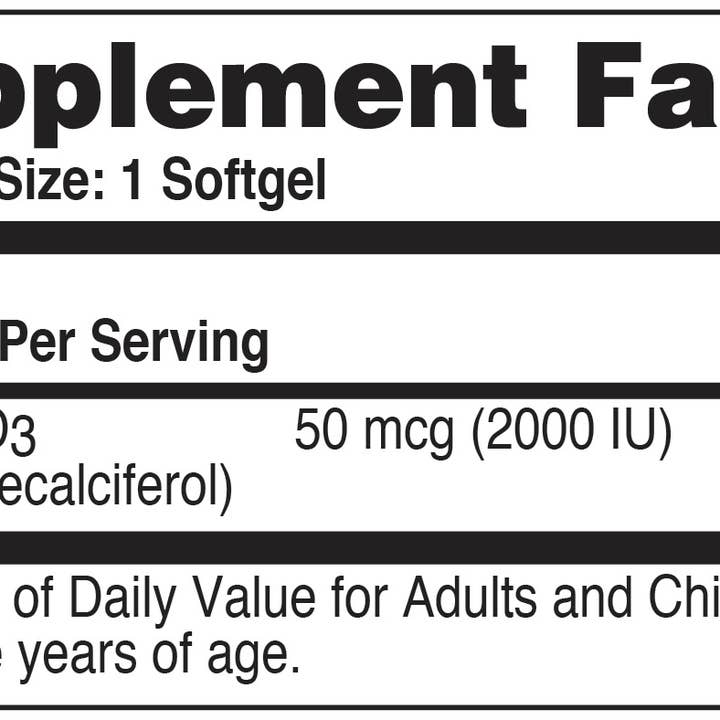 Health Thru Nutrition - Wholesale Oral supplement/vitamin - Vitamin D3 2,000iu (Non-gmo) 365 Softgels3