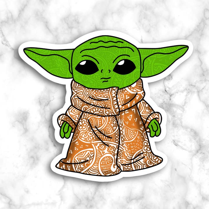 Baby Yoda Aufkleber, Baby Yoda Vinyl-Aufkleber, Baby Yoda für den Großhandel von GatikaChicShop