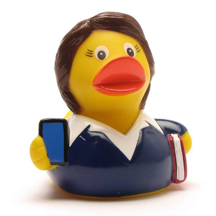 Duckshop – Großhandel Badespielzeug – Baby – Badeente Business Woman - Gummiente2