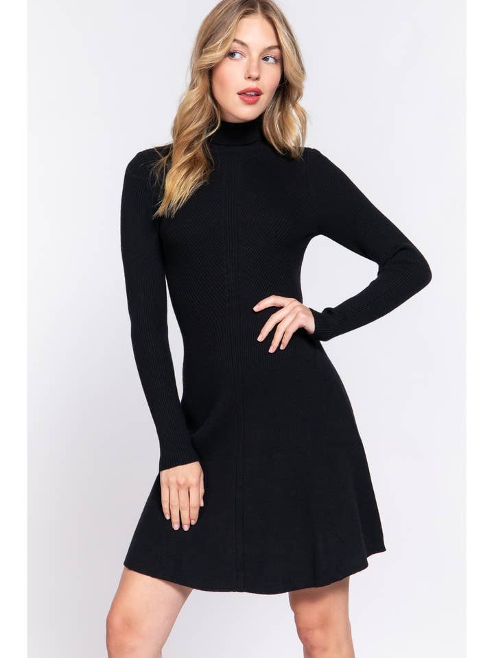 ABITO IN MAGLIONE A RIGHE CON SCOLLO A TARTARUGA per la vendita all'ingrosso da parte di ITSSY