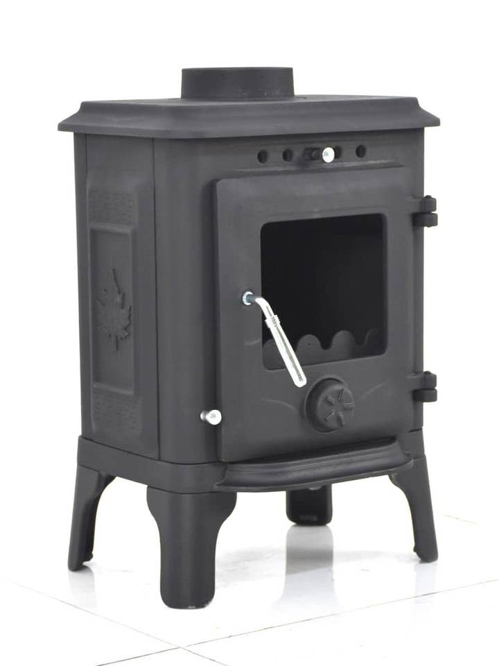Estufa de leña de hierro fundido para casas pequeñas, caravanas y espacios reducidos para venta al por mayor de blackseametalworks