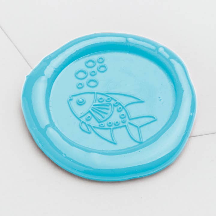 Fish with bubbles - Wax Seal for wholesale by Penpaling Paula